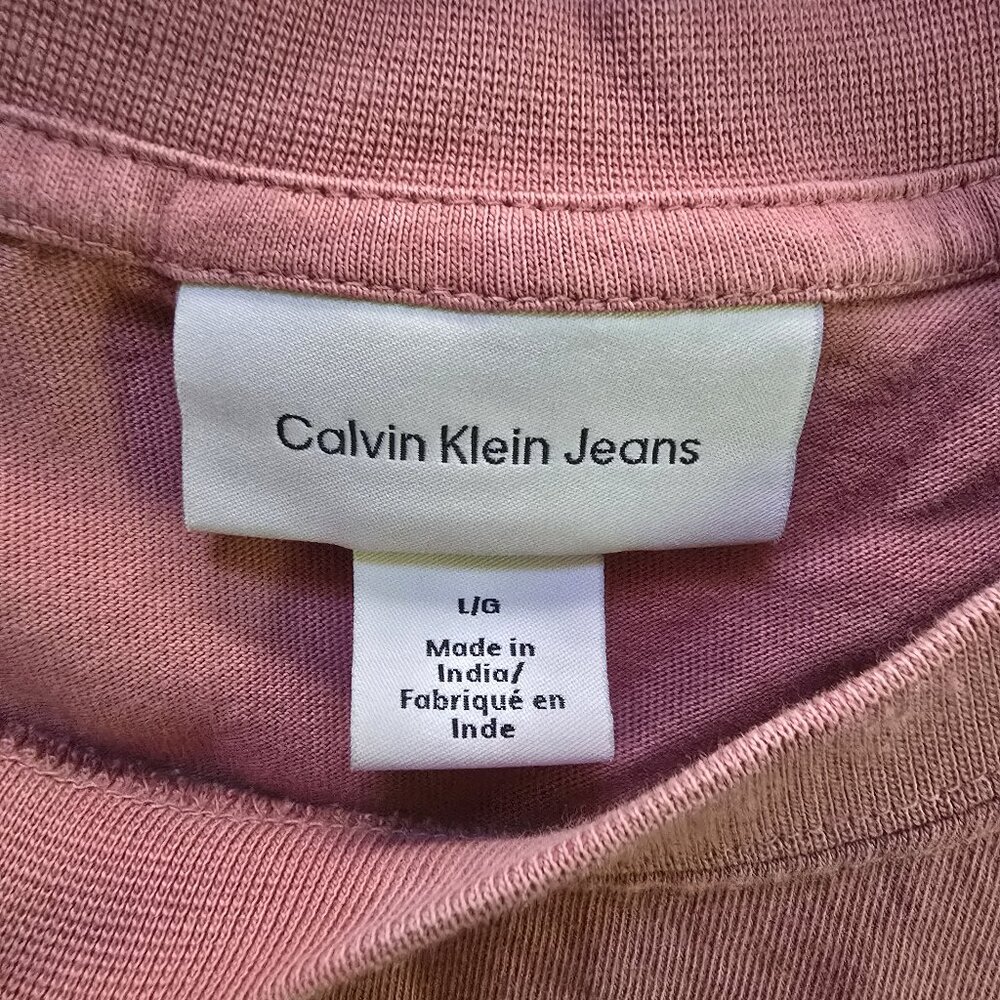 Calvin Klein Archive Logo Relaxed Crewneck T-shirt in Light Mahogany 100% Cotton - Picture 6 of 16